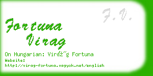 fortuna virag business card